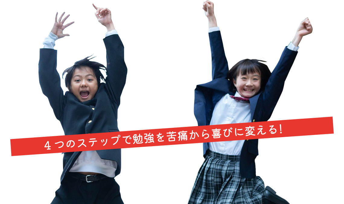 わかって喜ぶ中学生のイメージ図